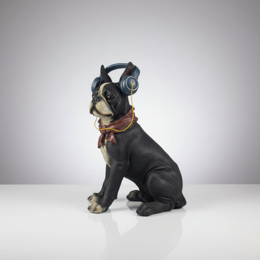 Decor - Black Doggie in Headphone