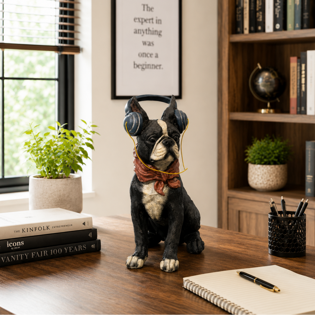 Decor - Black Doggie in Headphone