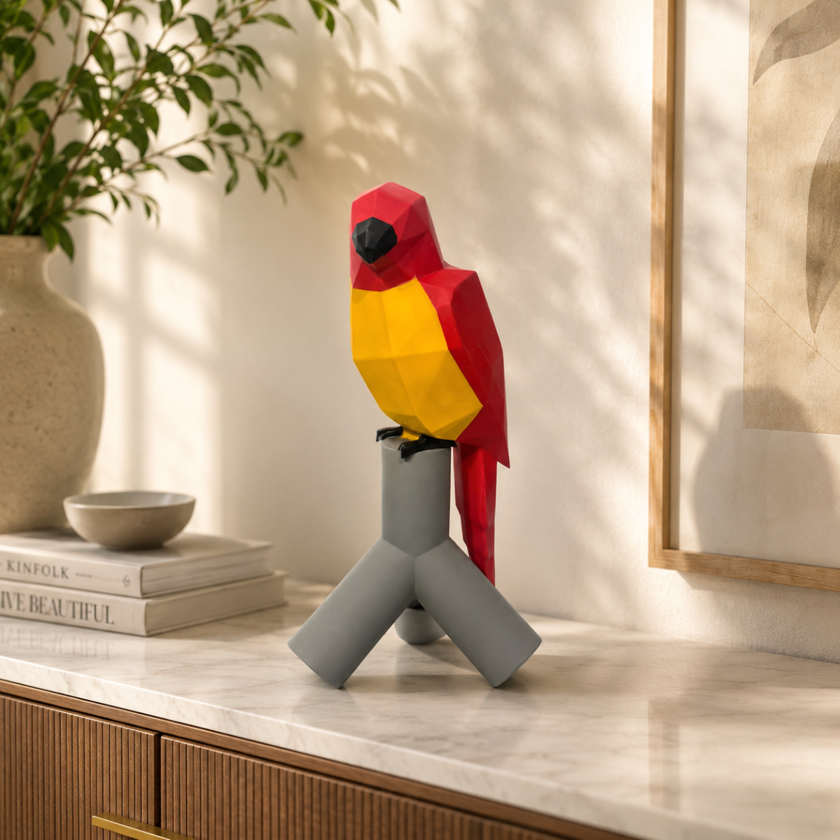 Decor - Red Yellow Parrot