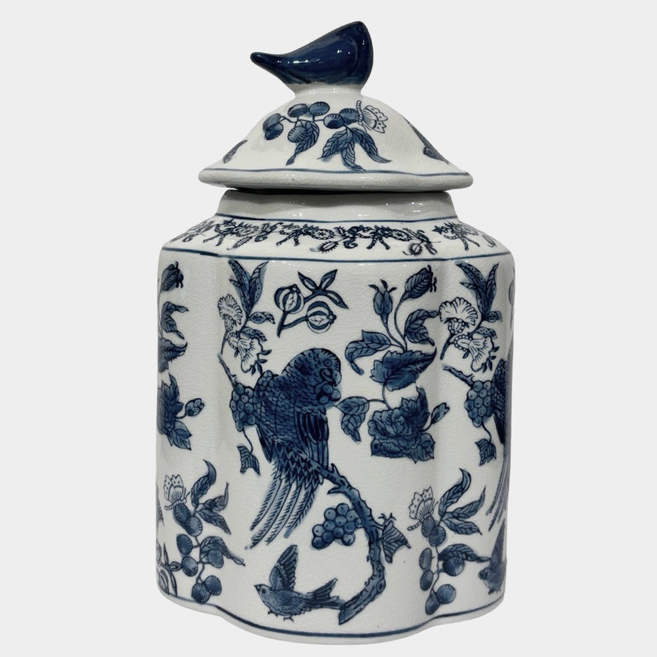 Temple Jar Iris Bird Large