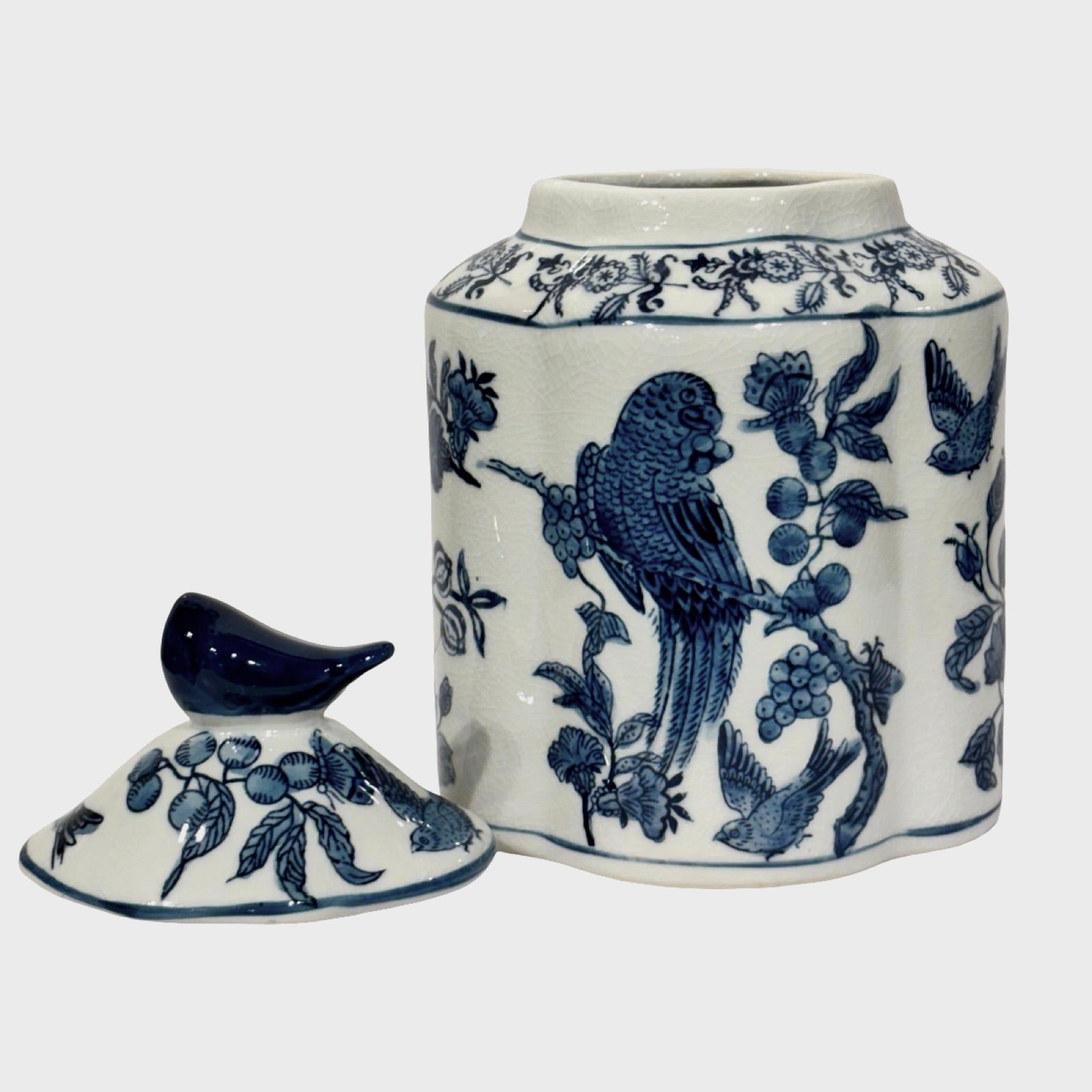 Temple Jar Iris Bird Small