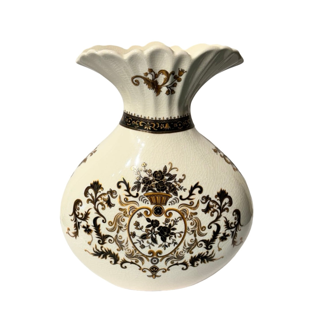 Georgia Ivory & Brown Broad Vase