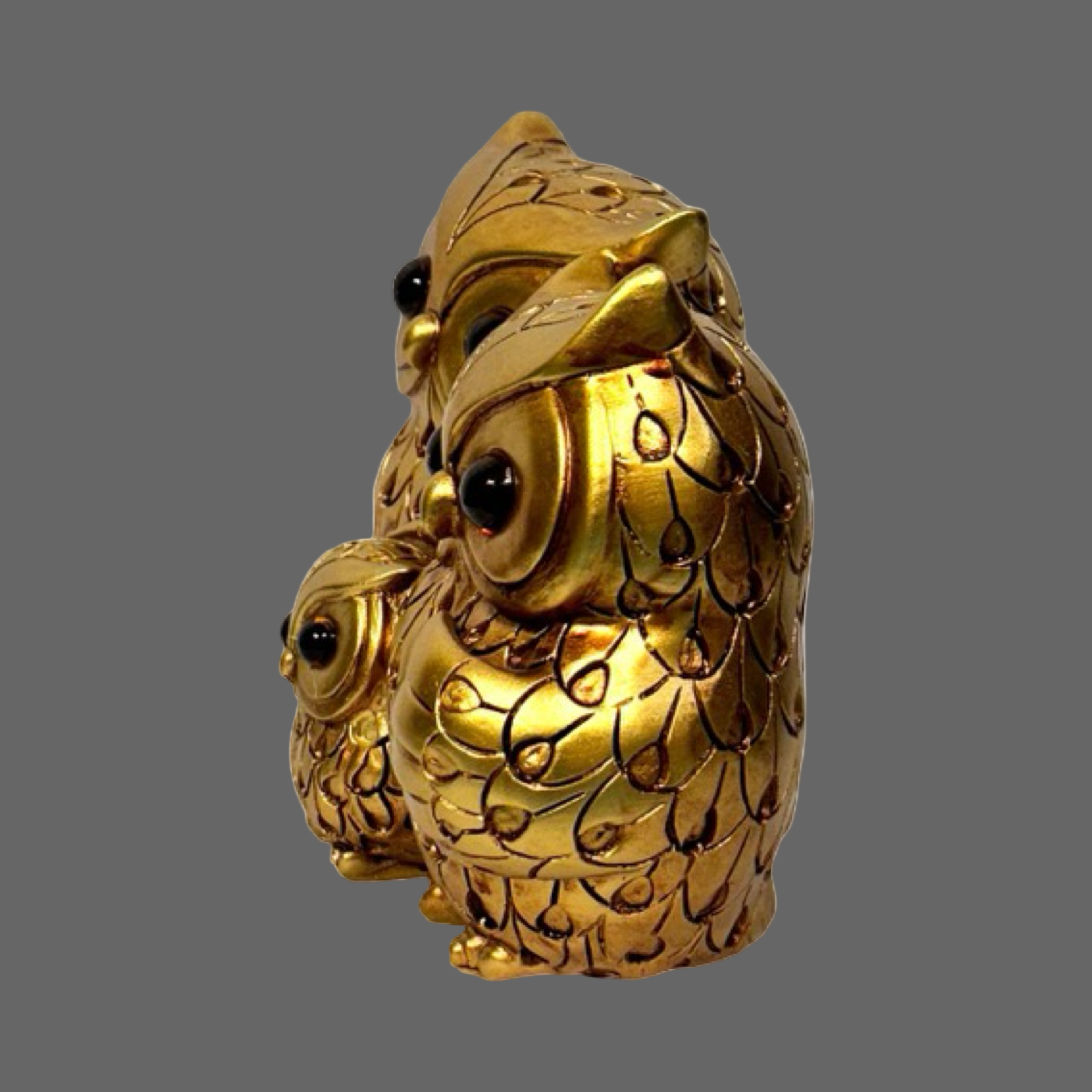 Decorative Gold Owl Fam (D1)