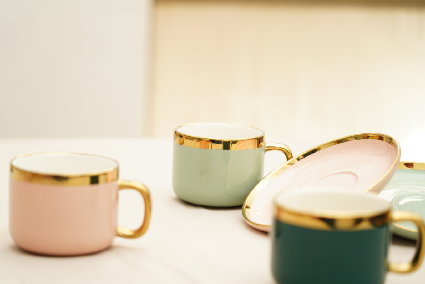 Elegance Cup Saucer Set Emerald