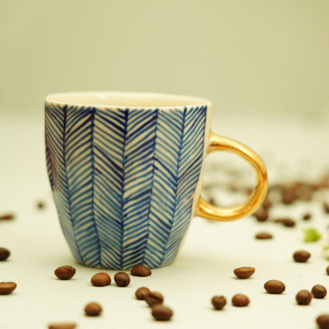 Estelle Mug Chevron Blue