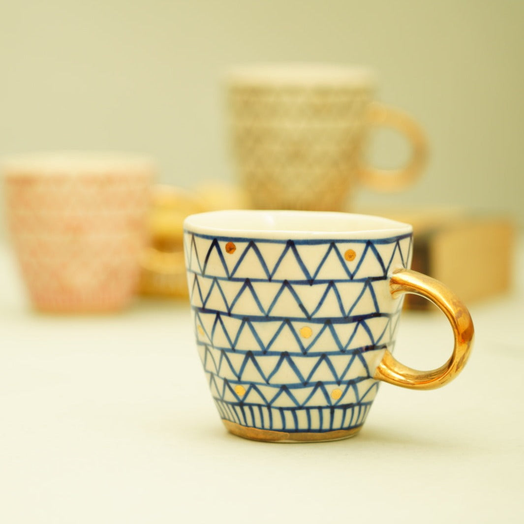 Estelle Mug ZigZag Gold Blue