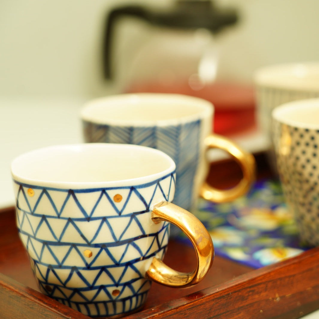 Estelle Mug ZigZag Gold Blue