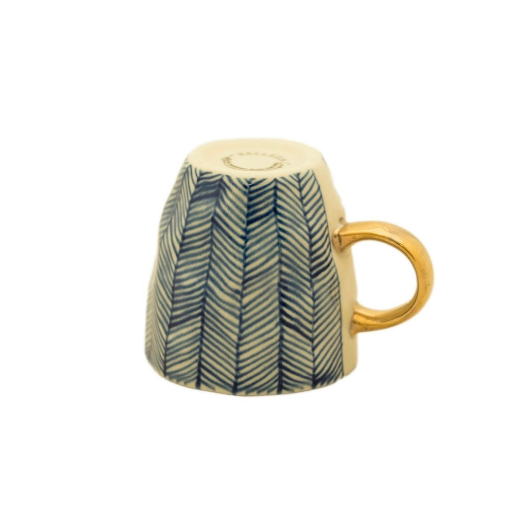 Ceramic Mug Chevron Blue