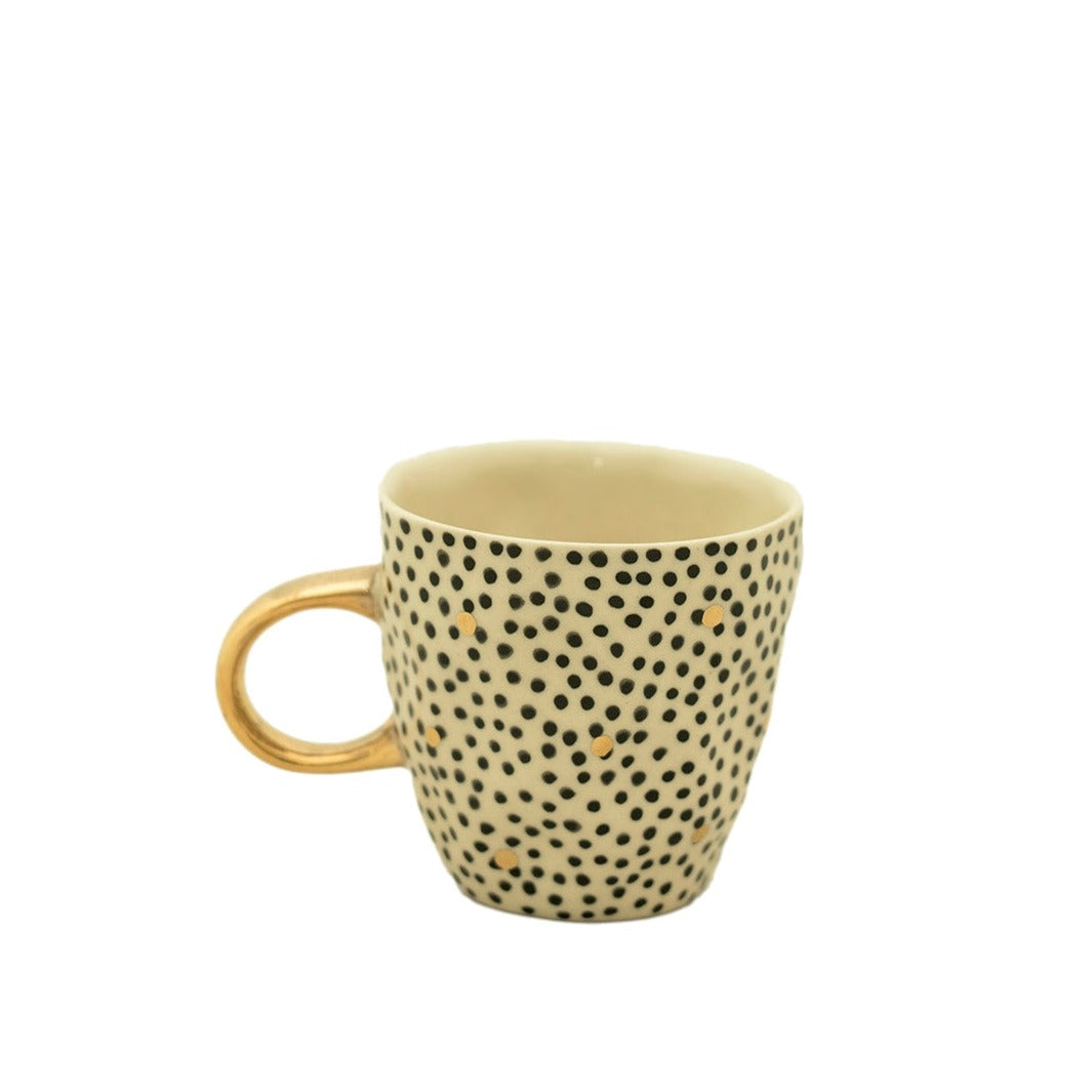 Ceramic Mug Dotted Gold