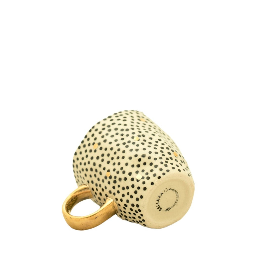 Estelle Mug Dotted Gold Black