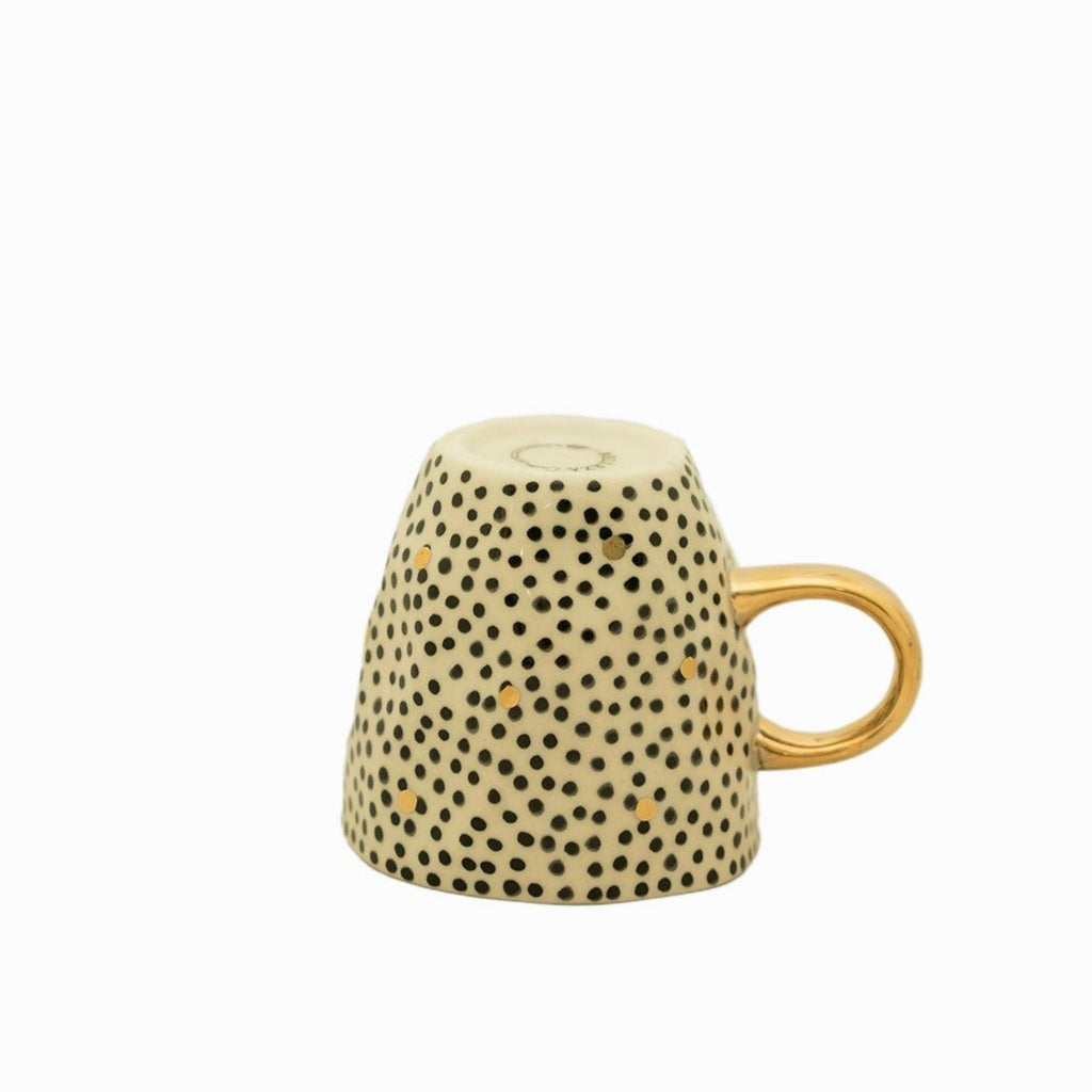 Estelle Mug Dotted Gold Black