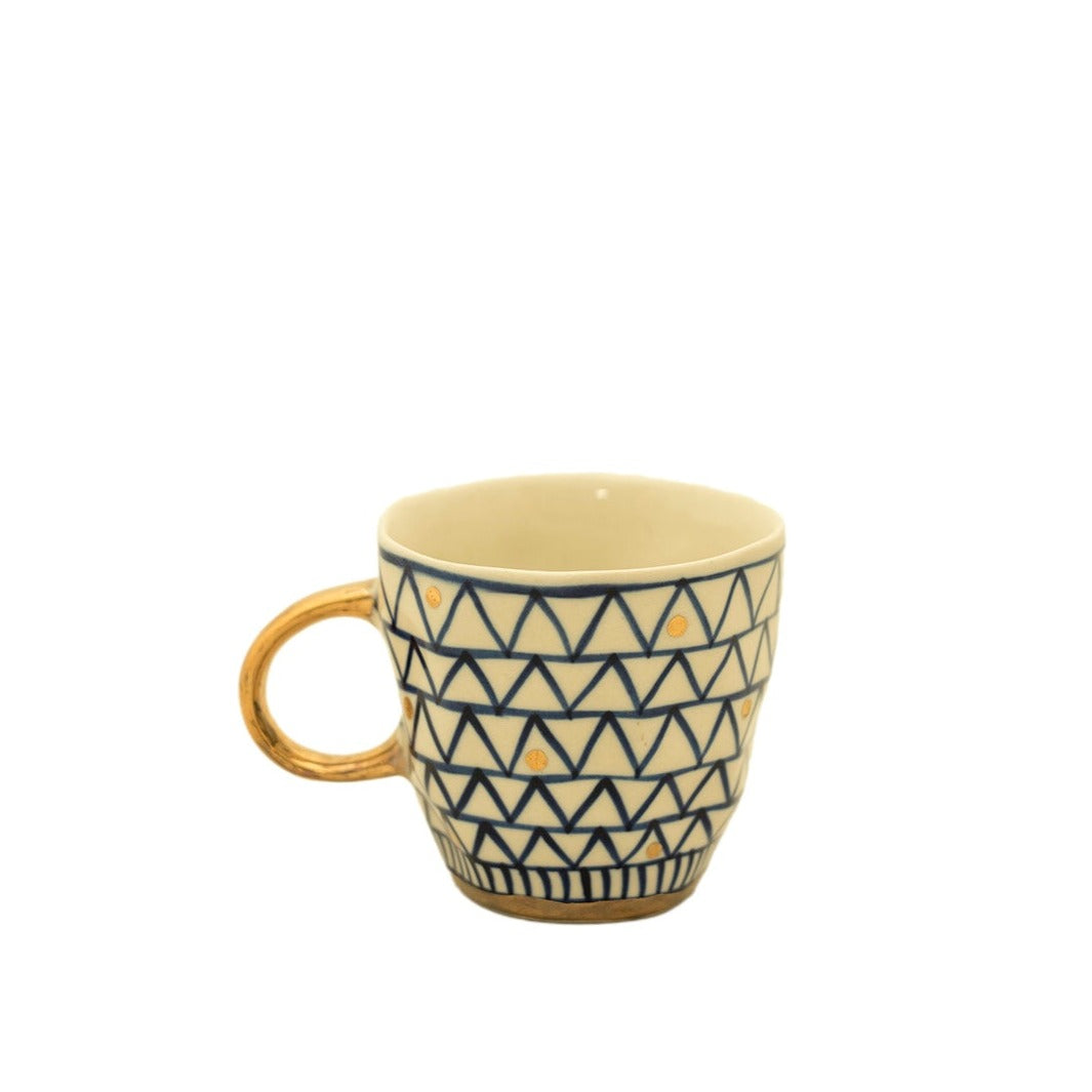 Estelle Mug ZigZag Gold Blue