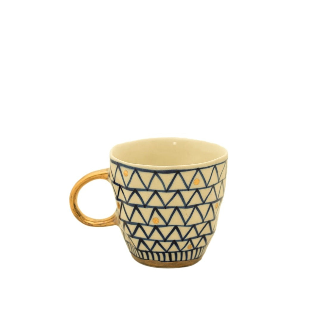 Ceramic Mug ZigZag Gold