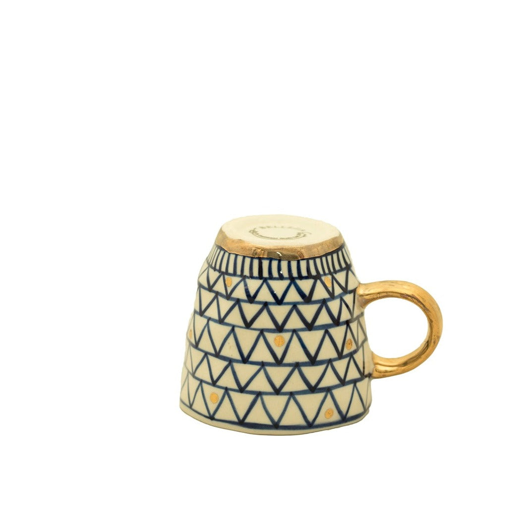 Estelle Mug ZigZag Gold Blue