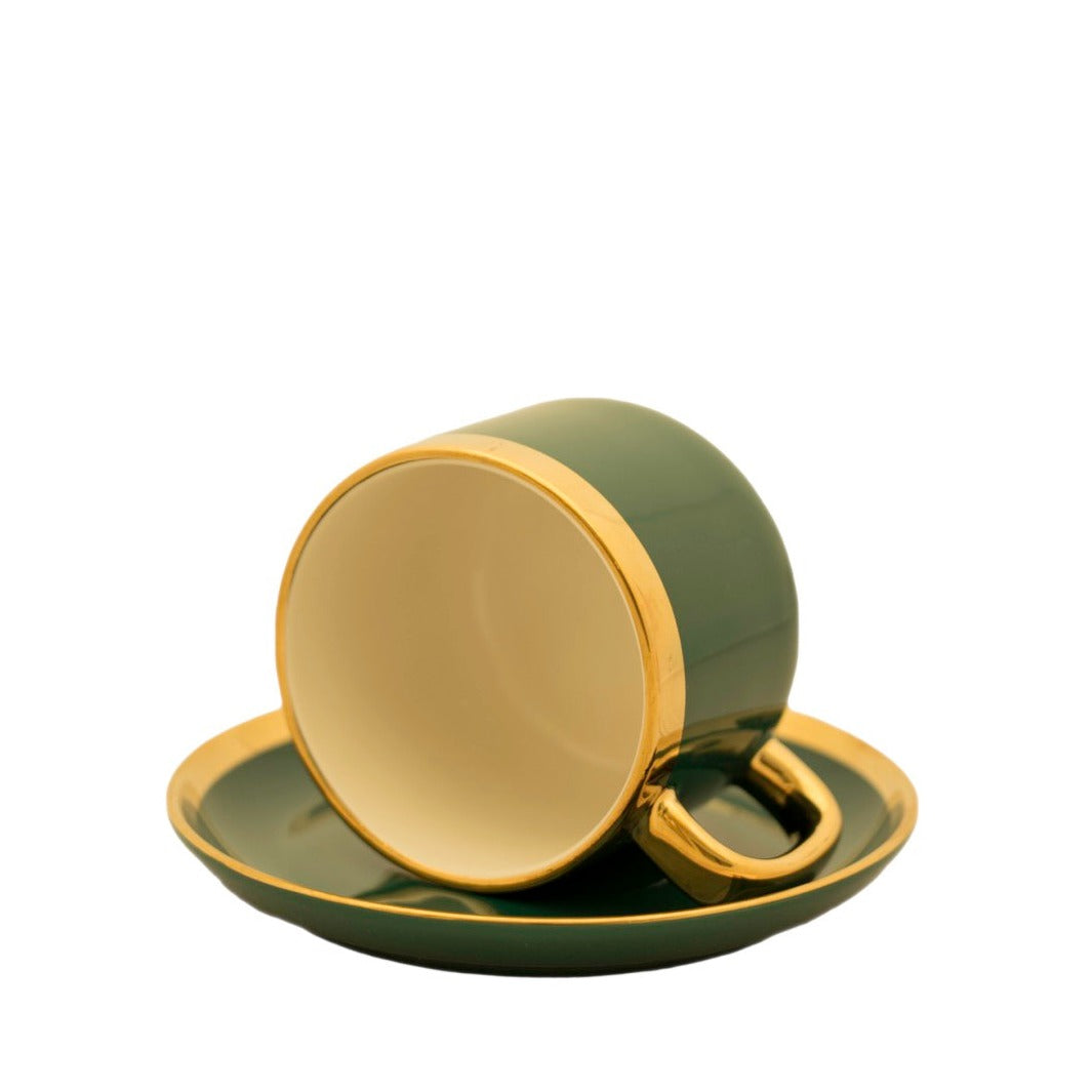Elegance Cup Saucer Set Emerald