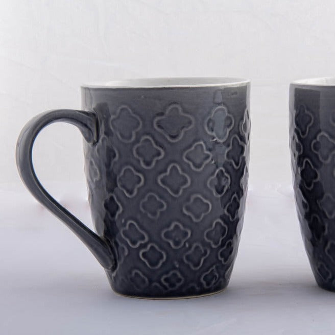 Coffee Mug Grey Small Daisy