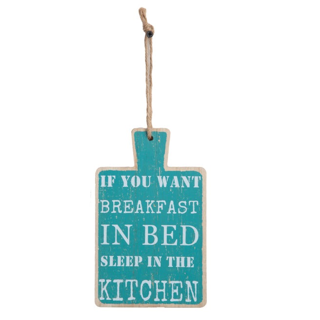 Green Breakfast In Bed Wall Quote