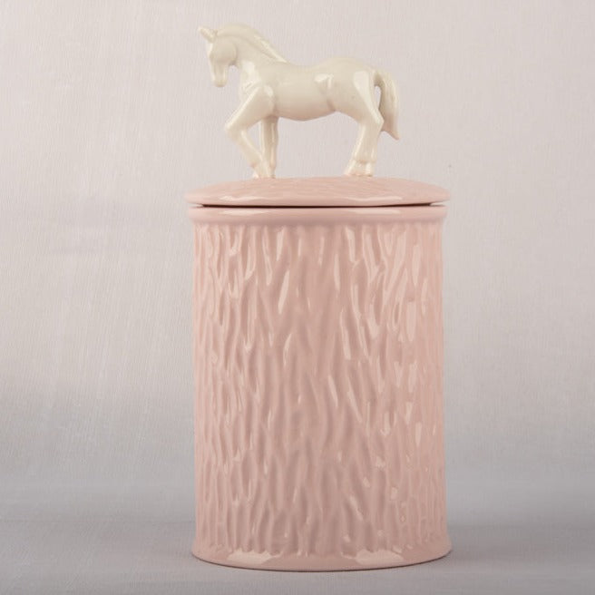 Pink Horse Storage Jar