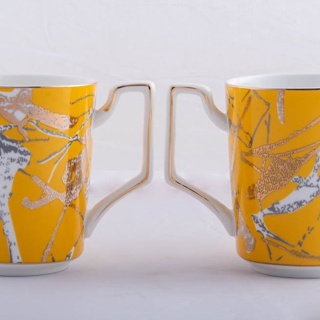 Coffee Mug Sarah Yellow - Set of 2