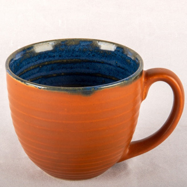Coffee Mug Rust Blue