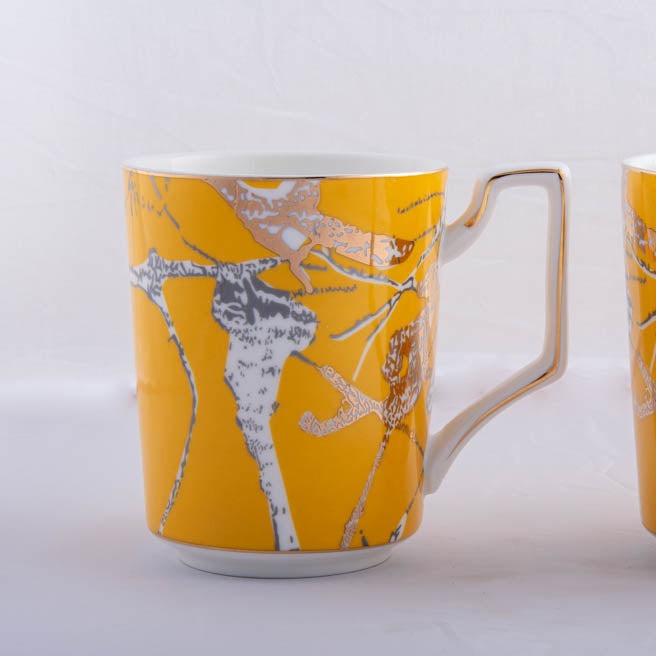 Coffee Mug Sarah Yellow - Set of 2