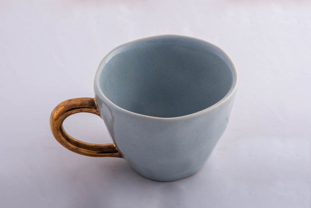 Tea Cup Ceramic Marine Blue