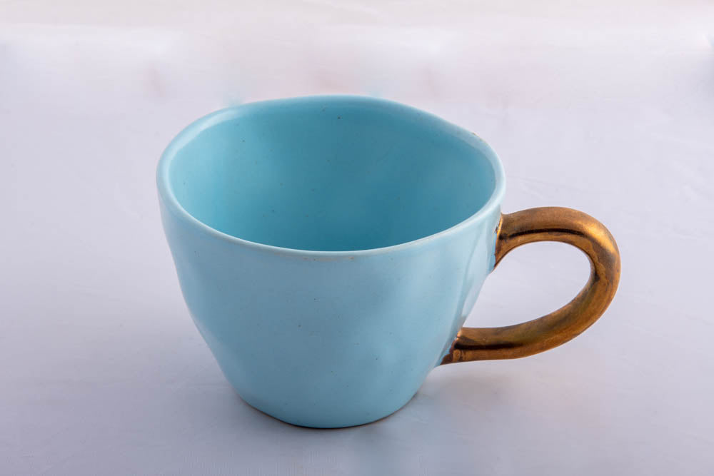Tea Cup Ceramic Powder Blue