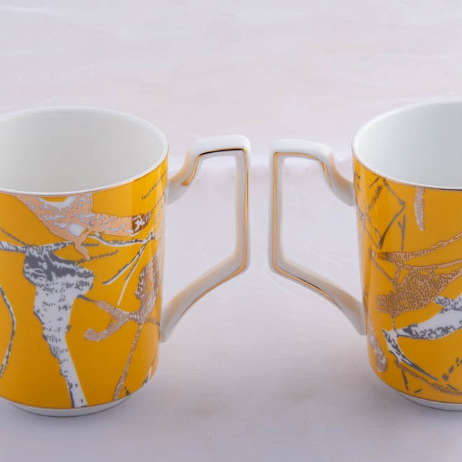 Coffee Mug Sarah Yellow - Set of 2