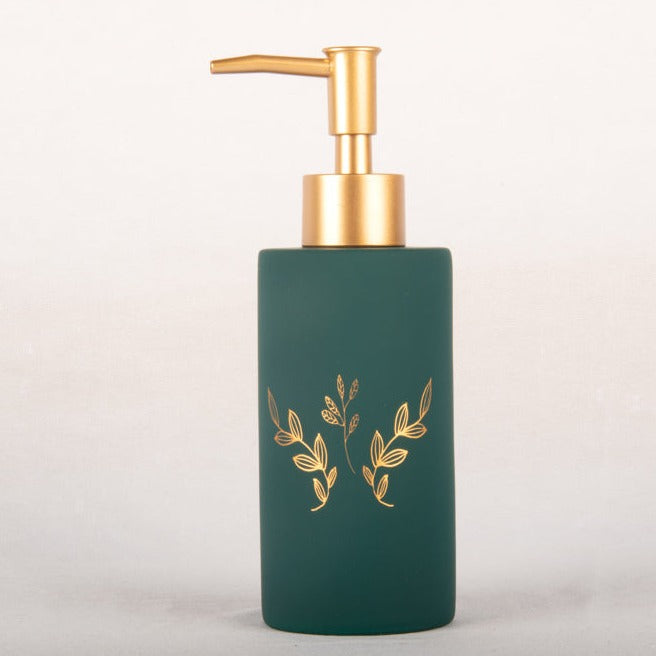 Green Gold Flower Bath Set
