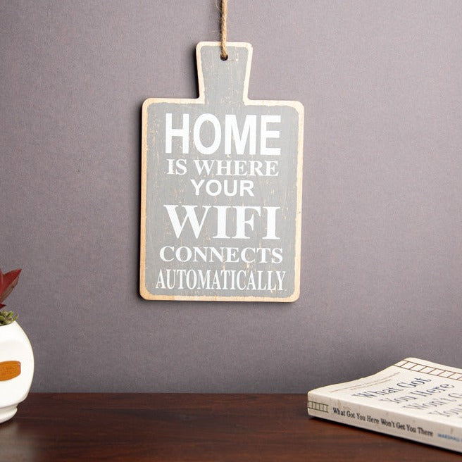 Grey Home WIFI Wall Quote